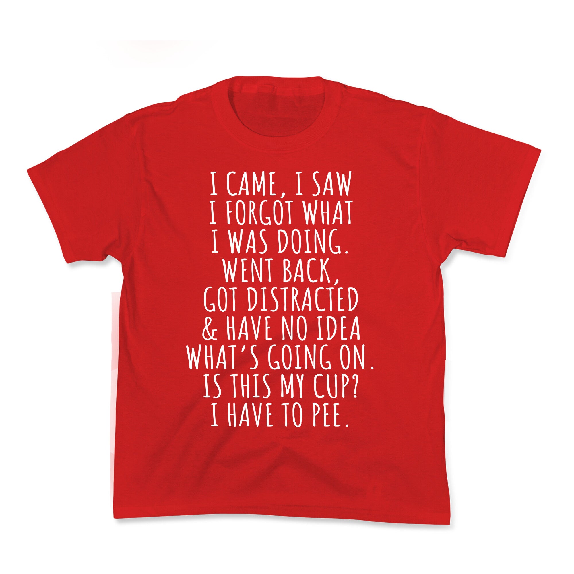 I Came I Saw I Forgot What I Was Doing Kids Tee
